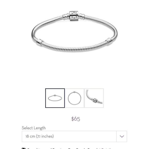 Pandora Moments Barrel Clasp Bracelet (7.25" L) - Picture 5 of 5